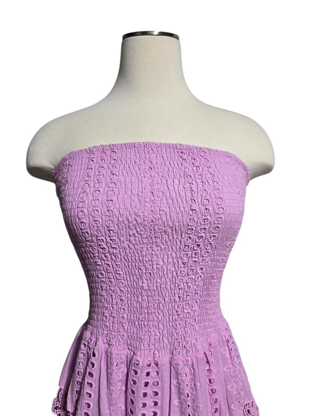 STRUT & BOLT LAVENDER EYELET MIDI DRESS SZ M - Picture 4 of 11